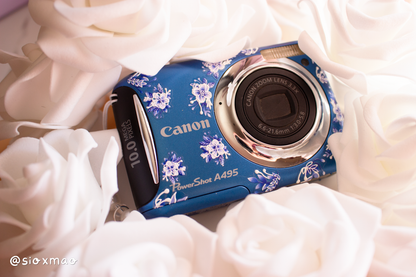 ✿ Porcelain Flowers | Canon Powershot A495 (Blue)