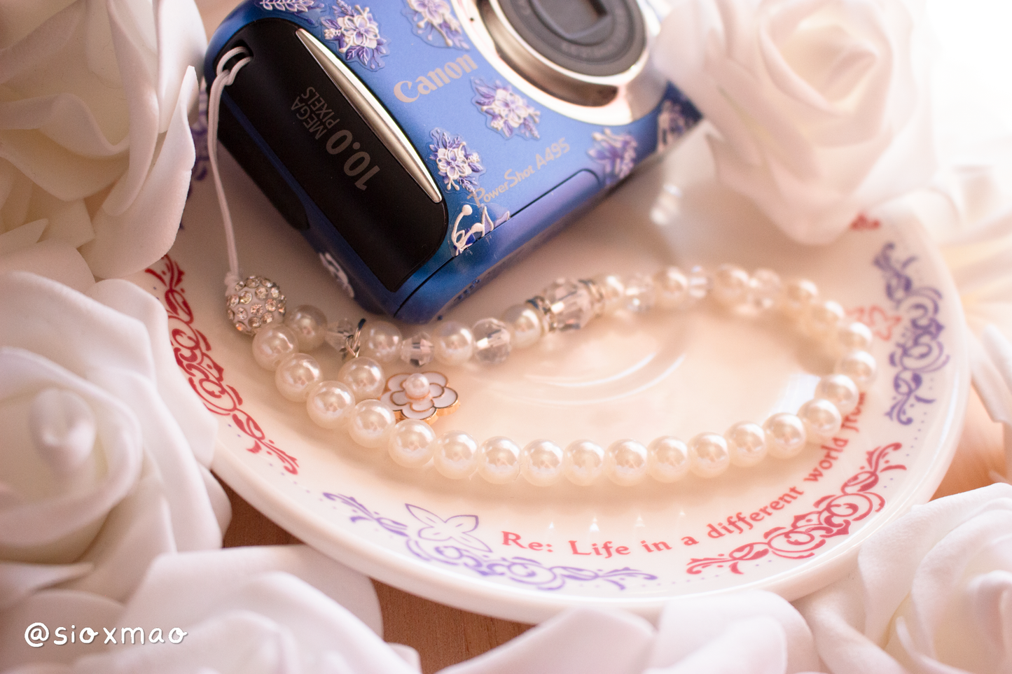 ✿ Porcelain Flowers | Canon Powershot A495 (Blue)