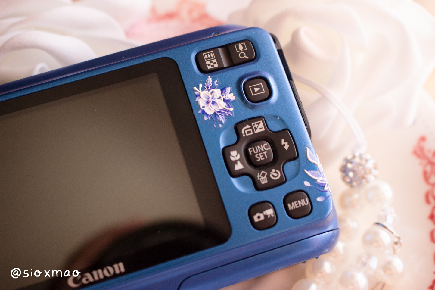 ✿ Porcelain Flowers | Canon Powershot A495 (Blue)