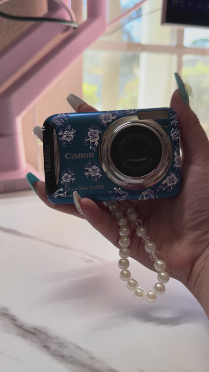 ✿ Porcelain Flowers | Canon Powershot A495 (Blue)